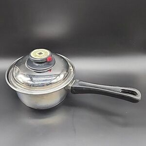 MAXAM 9 ELEMENT 1.5 Quart Saucepan T304 Surgical Stainless Steel Steam Control